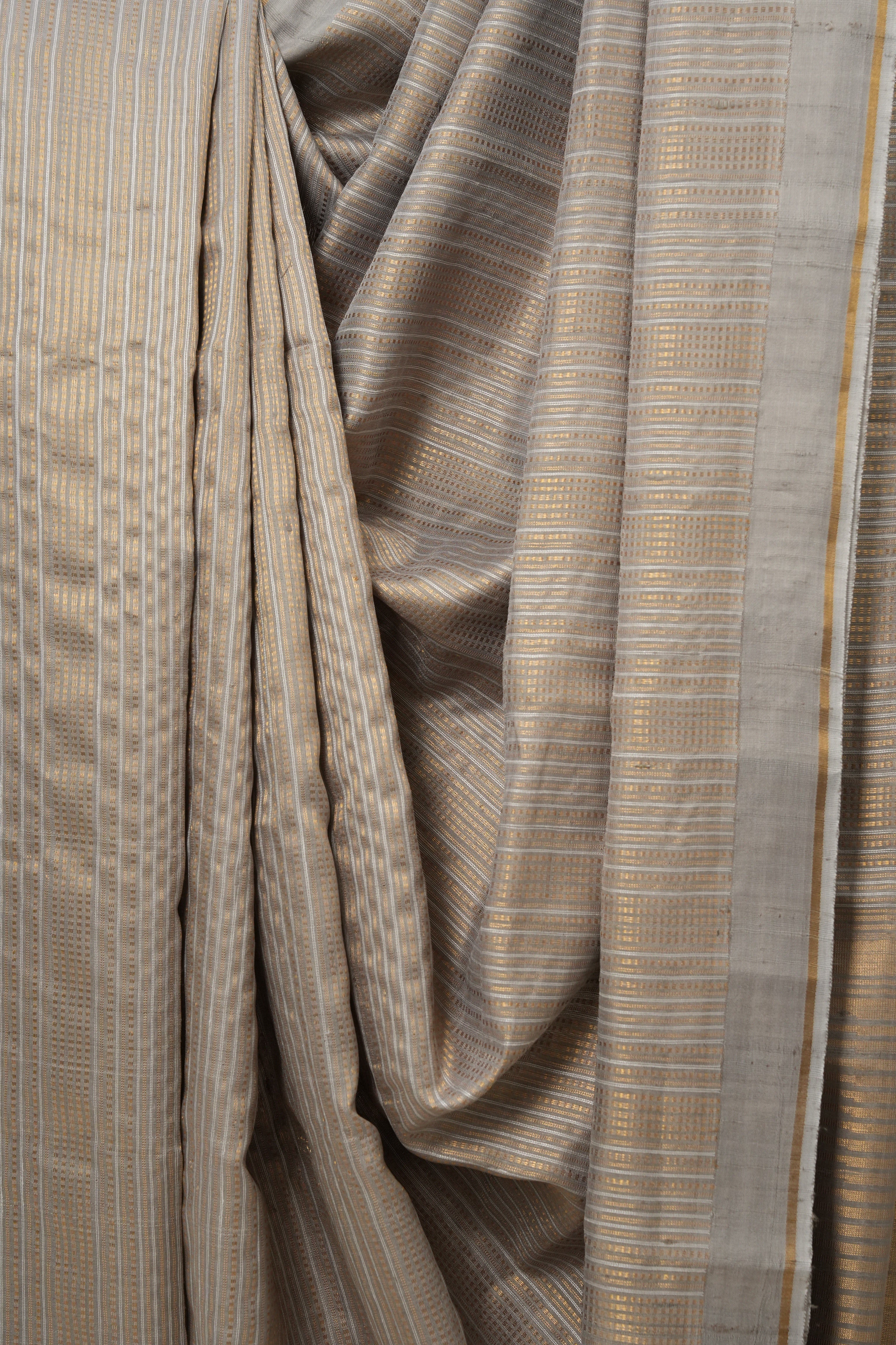 Grey Raw Silk Saree - SRGRSS776