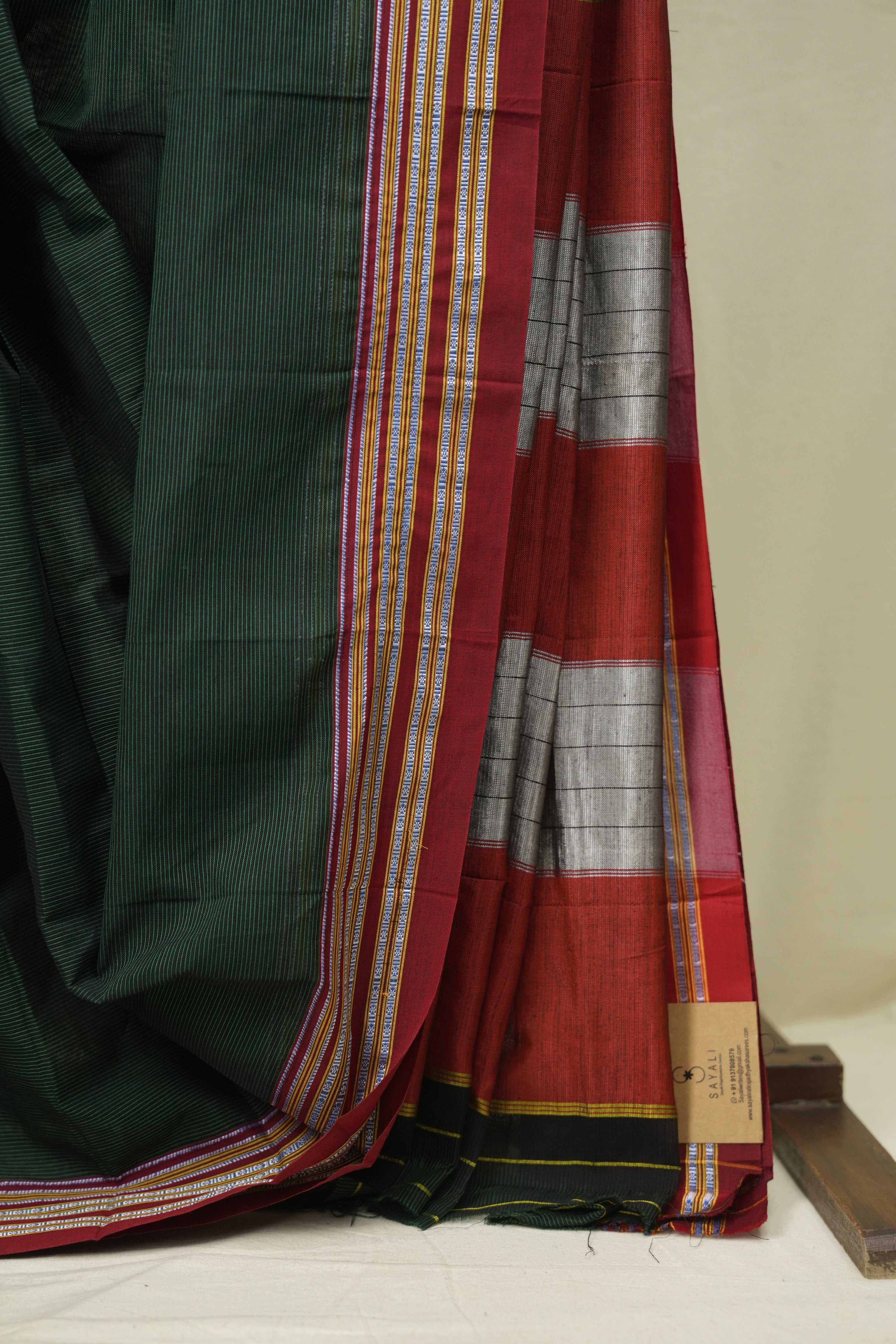 Green Cotton Ilkal Saree - SRGCIS1043