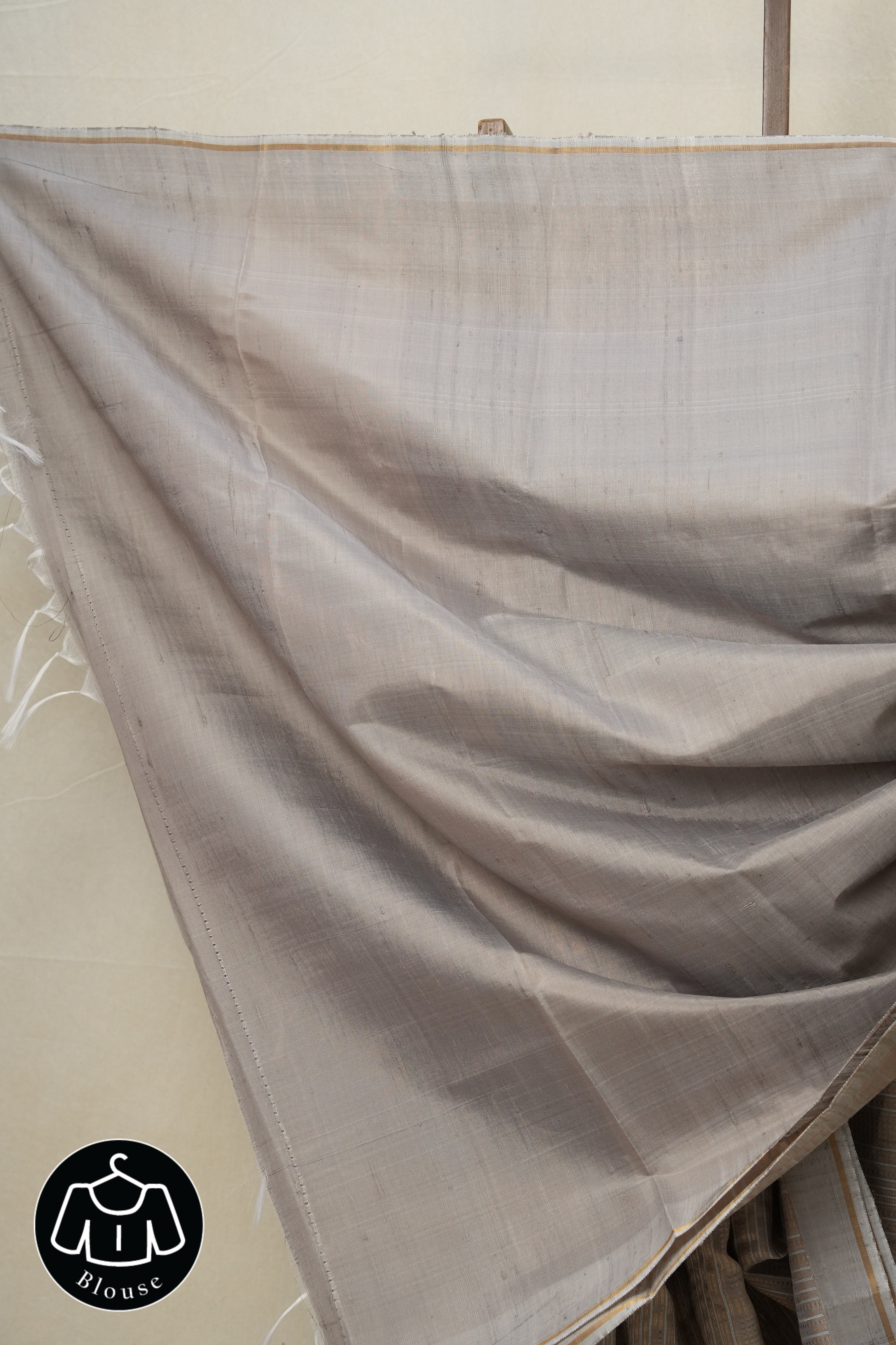 Grey Raw Silk Saree - SRGRSS776
