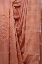 Dark Peach Raw Silk Saree - SRDPRSS777