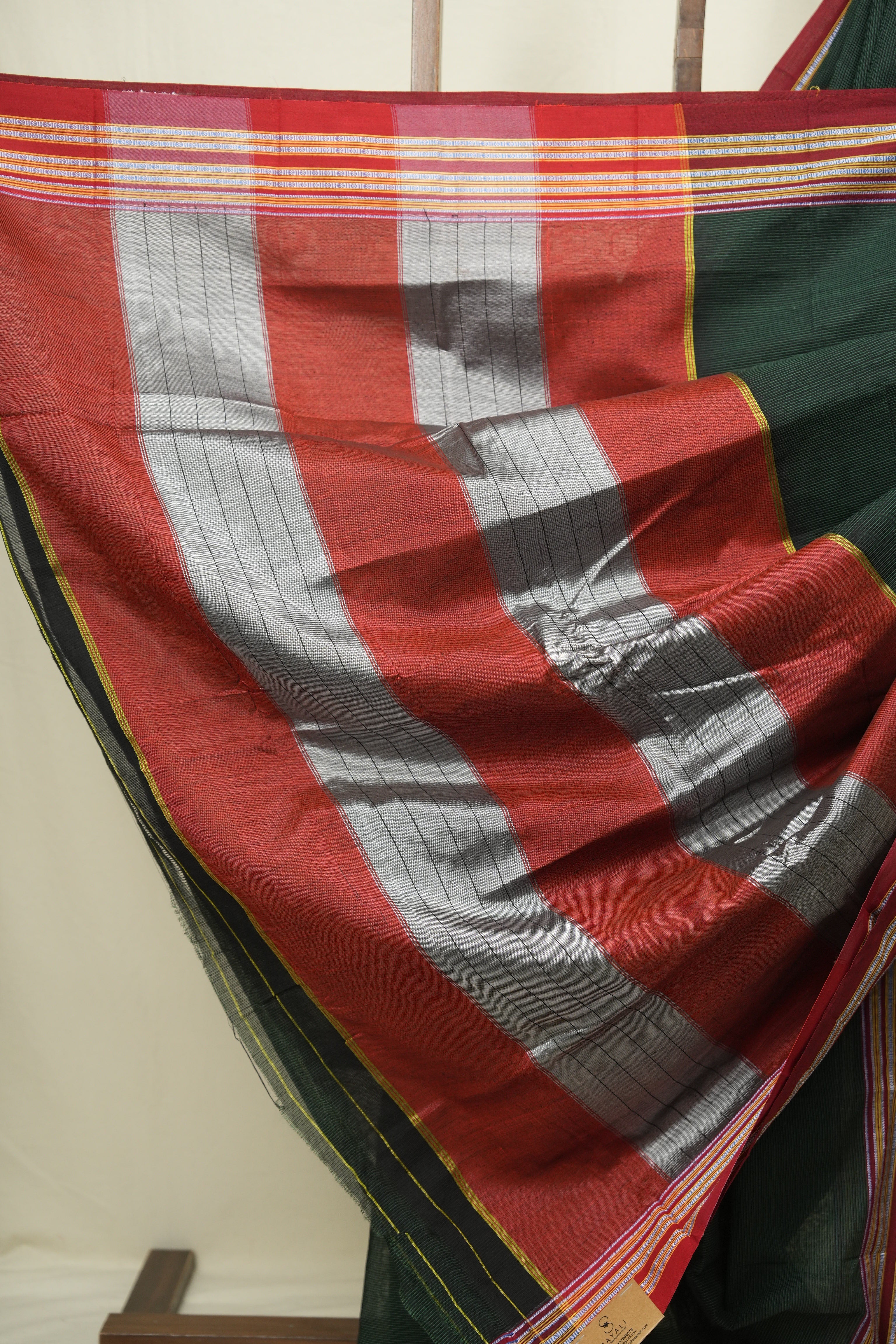 Green Cotton Ilkal Saree - SRGCIS1043