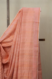 Dark Peach Raw Silk Saree - SRDPRSS777