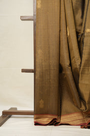 Khaki Raw Silk Saree - SRKRSS829