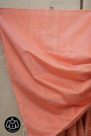 Dark Peach Raw Silk Saree - SRDPRSS777