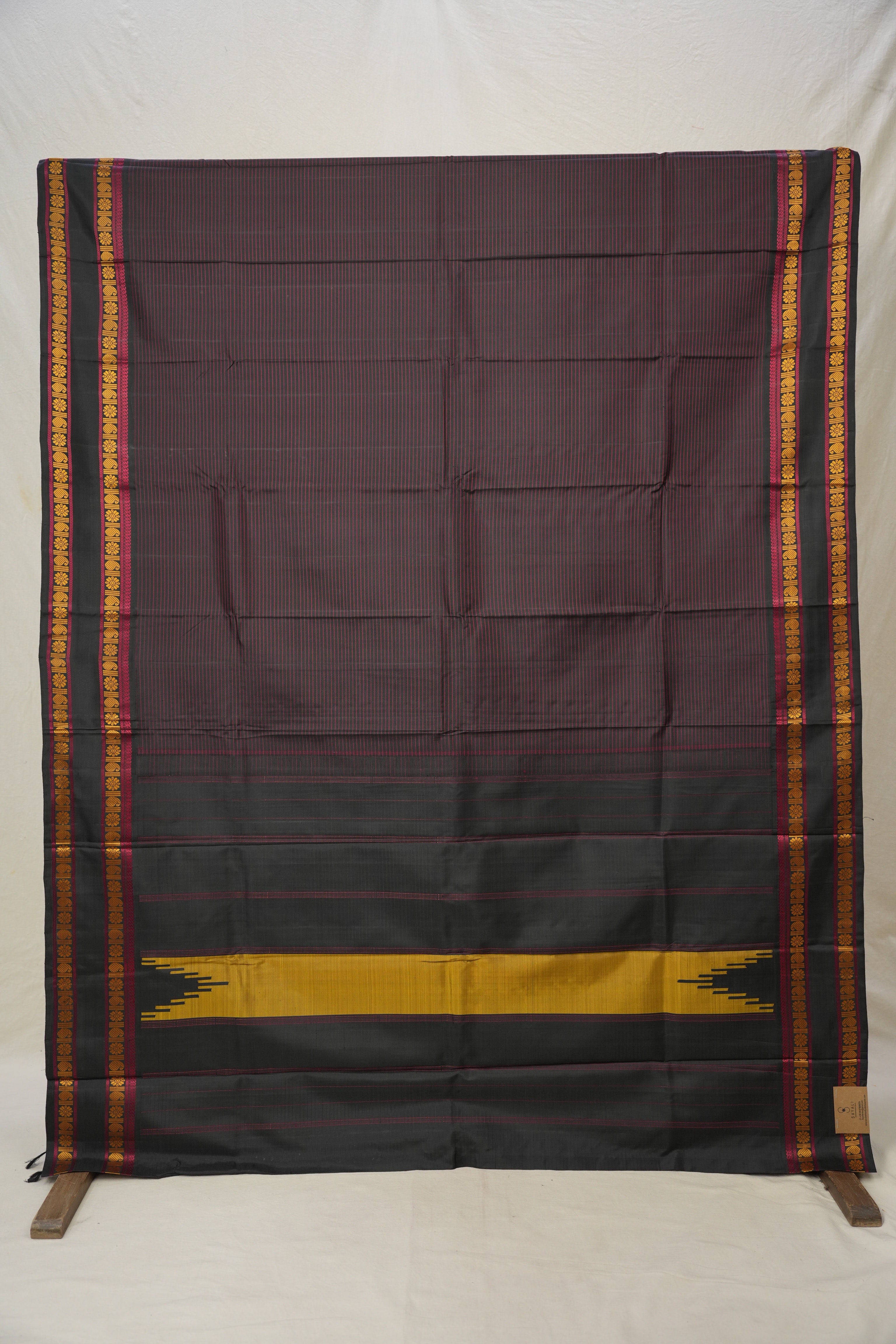 Black Kanjivaram Silk Saree-SRBKSS725