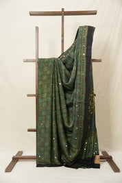 Green HBP Modal Silk Saree - SRGMSS620