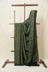 Green HBP Modal Silk Saree - SRGMSS620