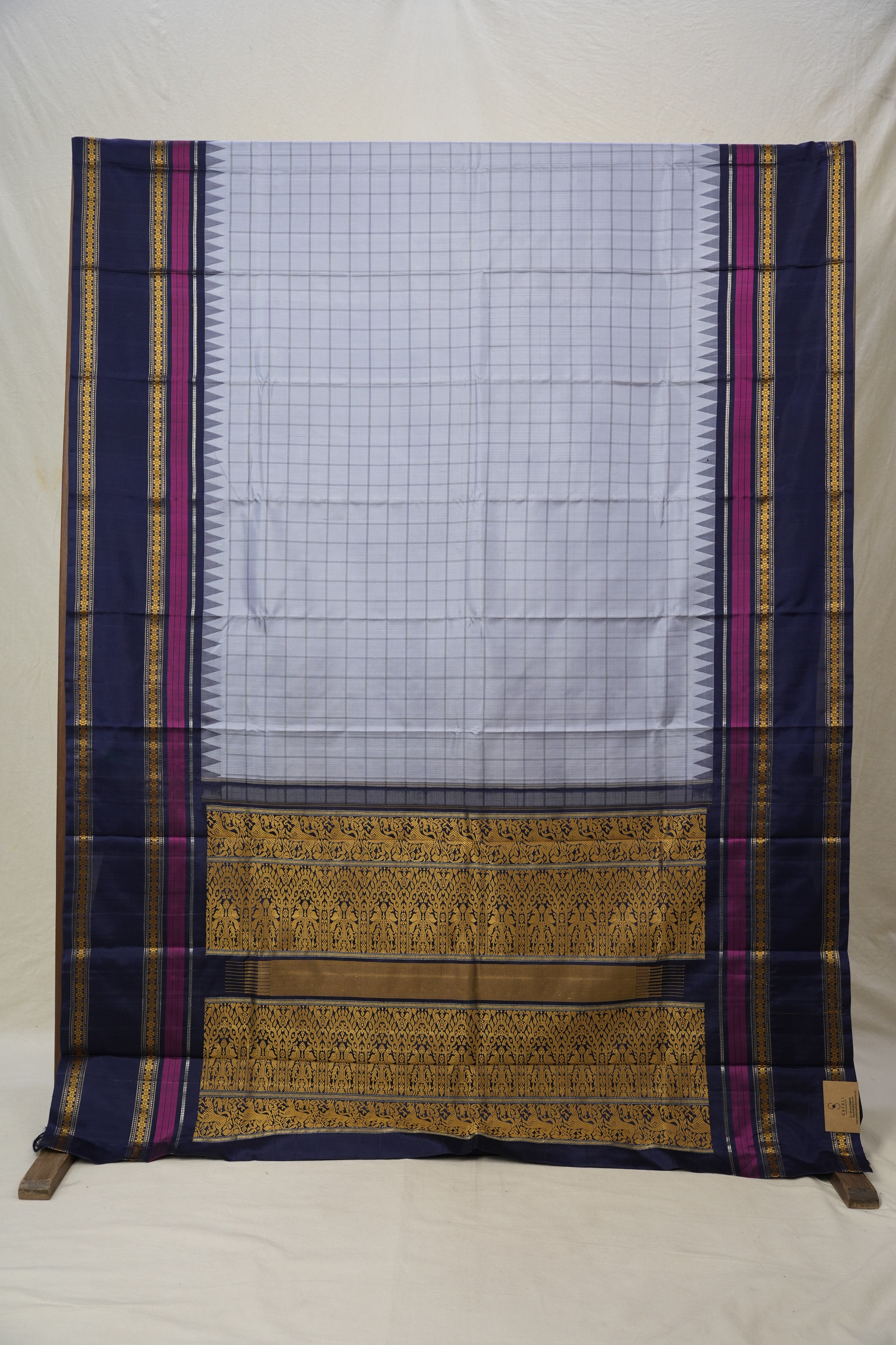 Grey Kanjivaram Silk Saree - SRGKSS864