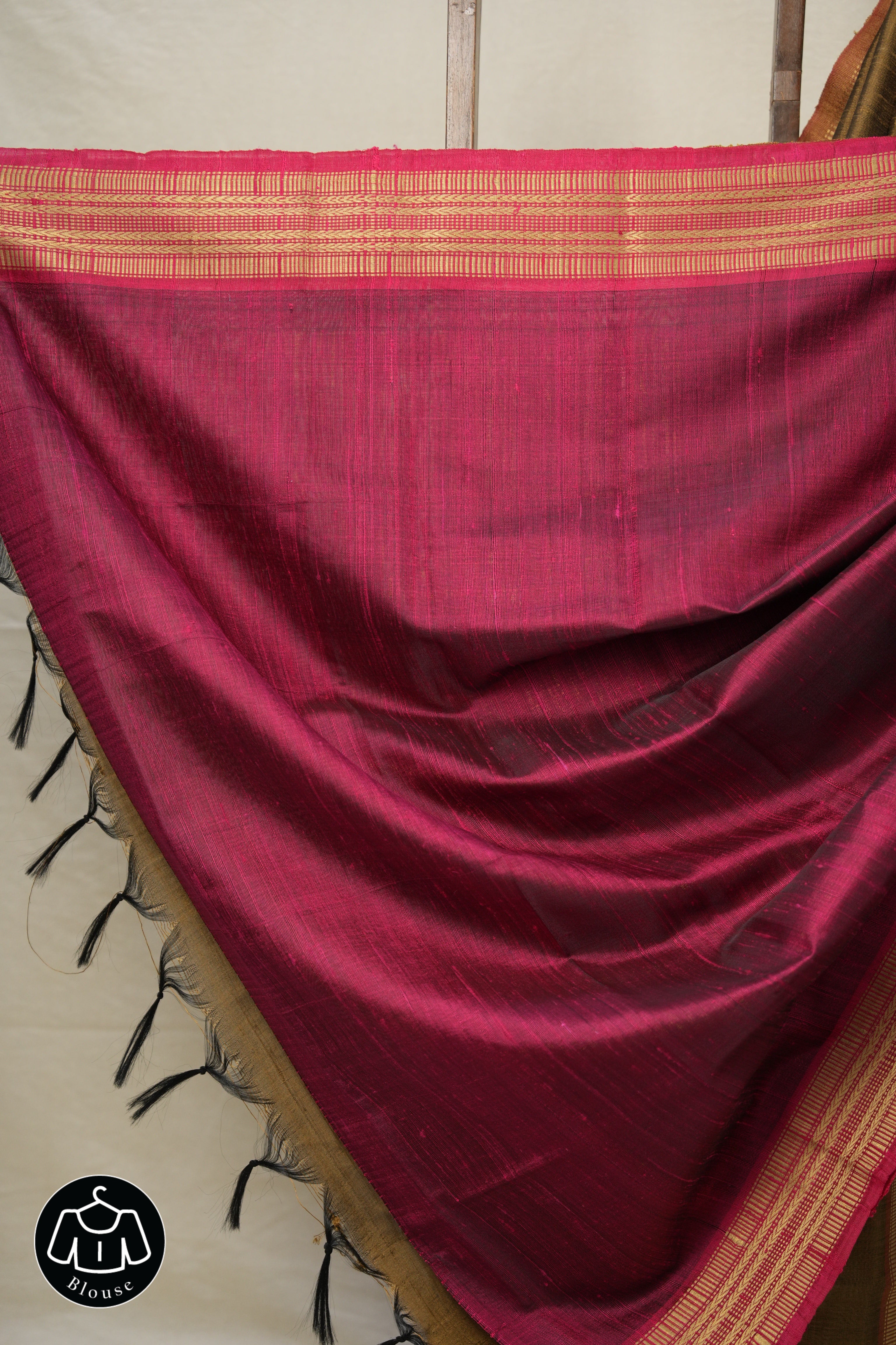 Khaki Raw Silk Saree - SRKRSS829