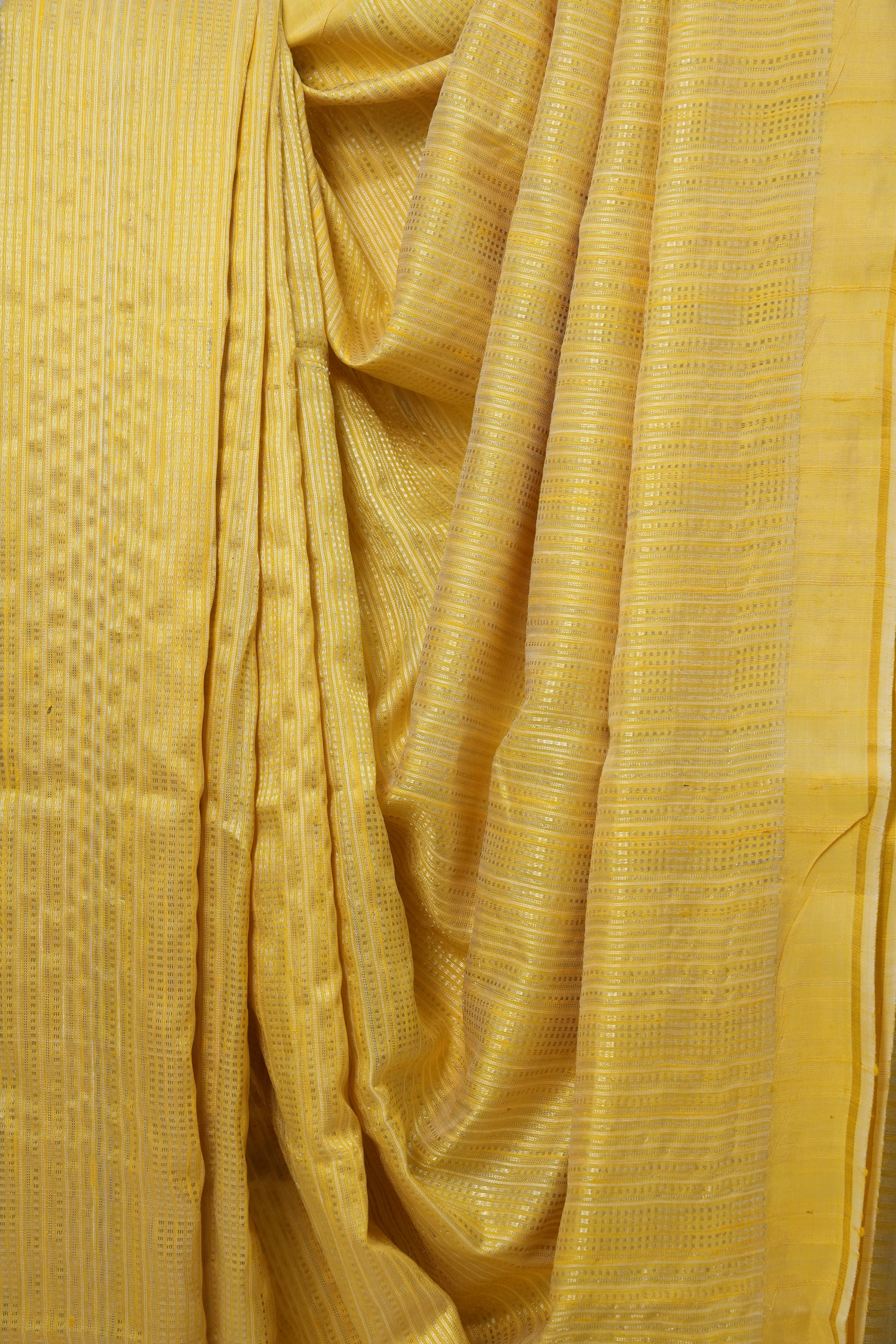 Yellow Raw Silk Saree - SRYRSS778