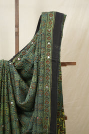 Green HBP Modal Silk Saree - SRGMSS620