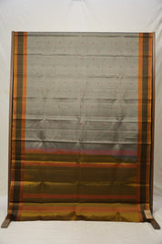 Teal Grey Kanjivaram Silk Saree- SRTGKSS960
