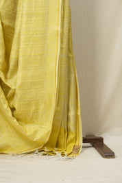 Lemon Yellow Raw Silk Saree - SRLYRSS773