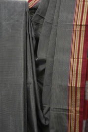 Silver Grey Cotton Ilkal Saree - SRSGCIS1042