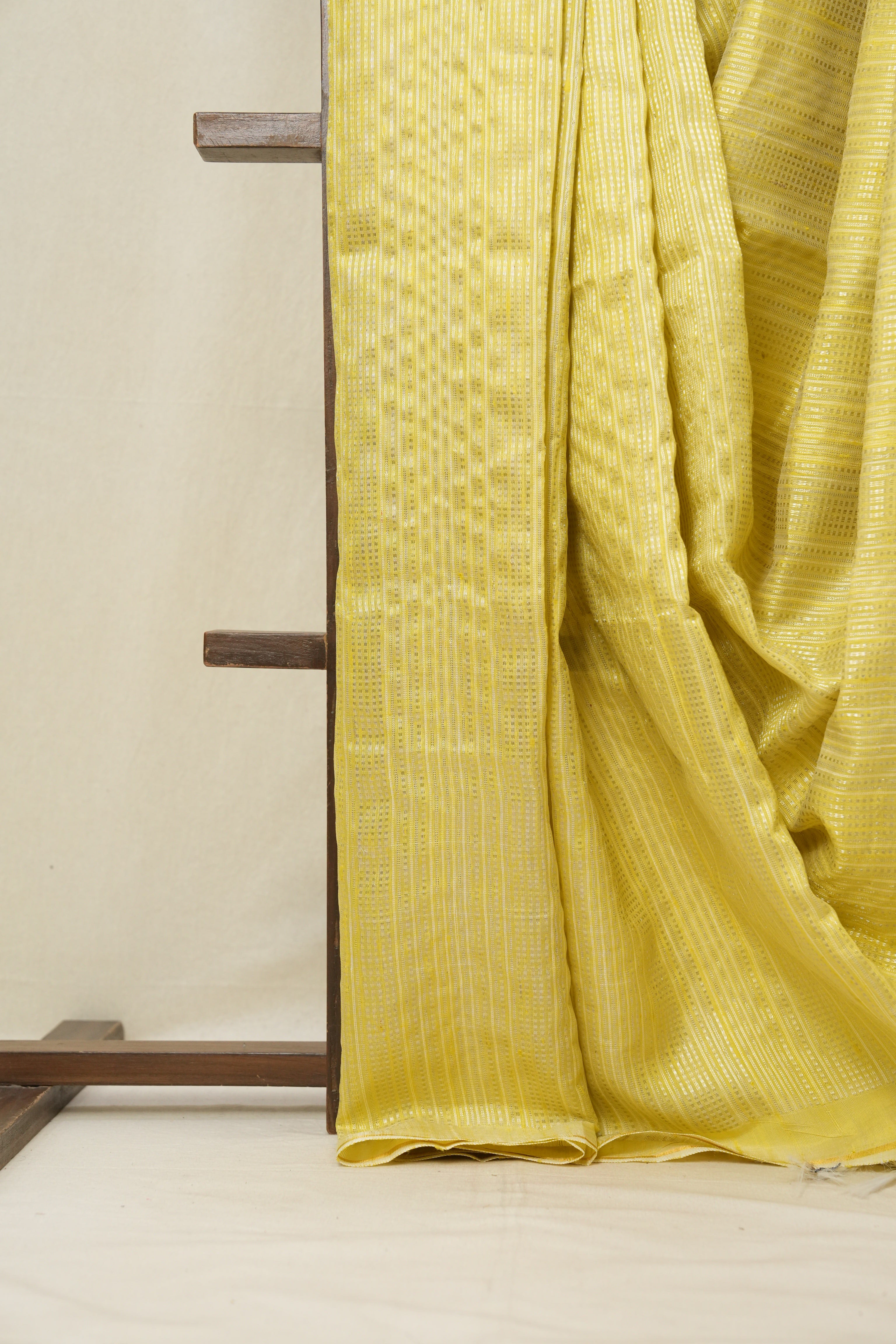 Lemon Yellow Raw Silk Saree - SRLYRSS773