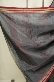 Silver Grey Cotton Ilkal Saree - SRSGCIS1042