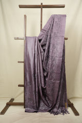 Pale Purple Machine Embroidered Tussar Silk Saree - SRPPMETSS1601