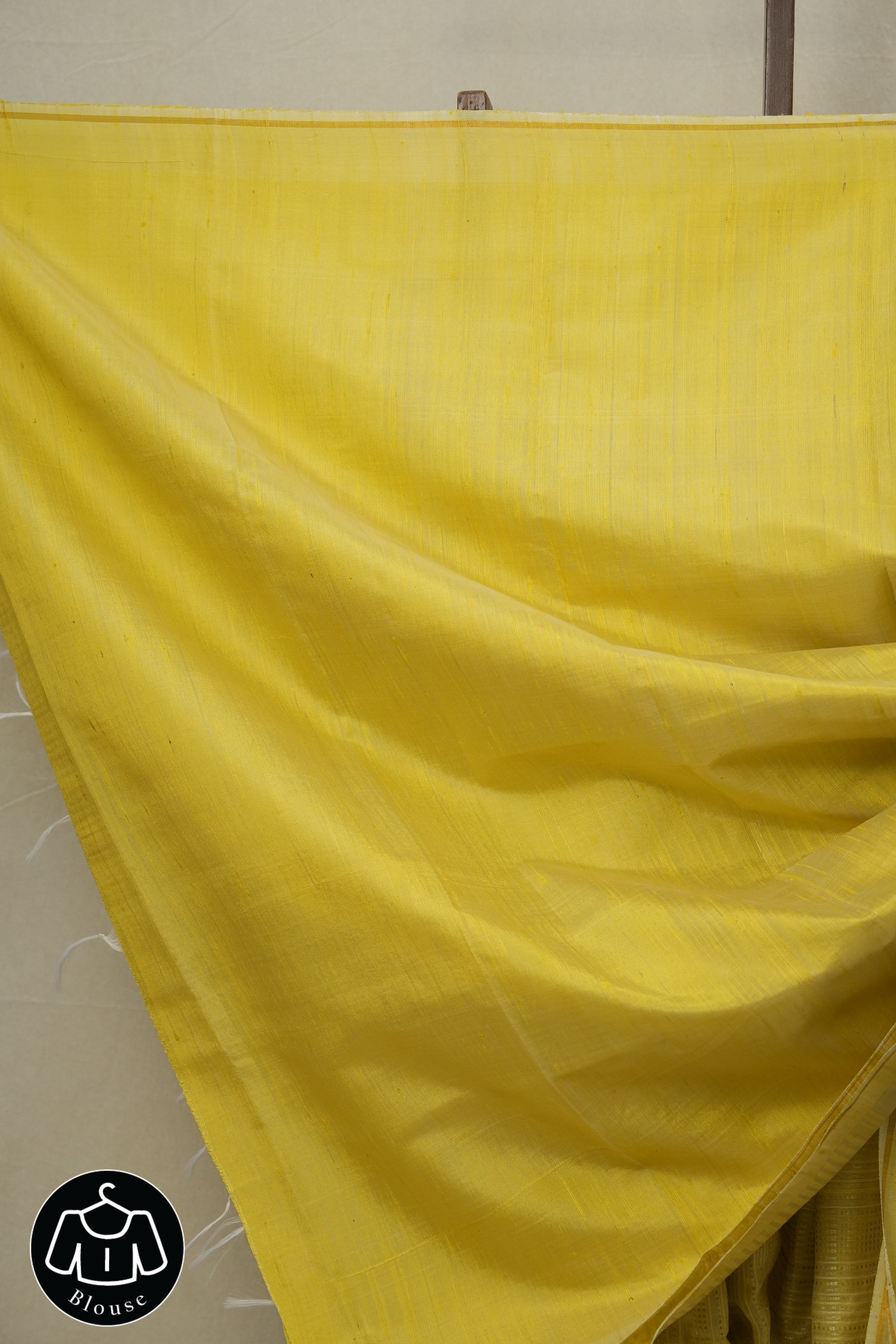 Lemon Yellow Raw Silk Saree - SRLYRSS773