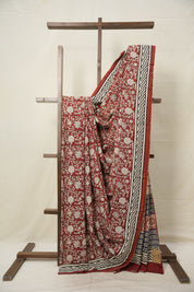 Maroon HBP Cotton Saree - SRMCS3020