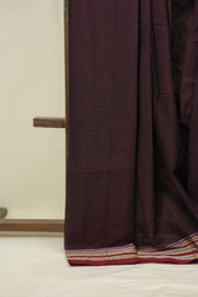 Wine Cotton Ilkal Saree - SRWCIS1041