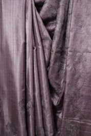 Pale Purple Machine Embroidered Tussar Silk Saree - SRPPMETSS1601