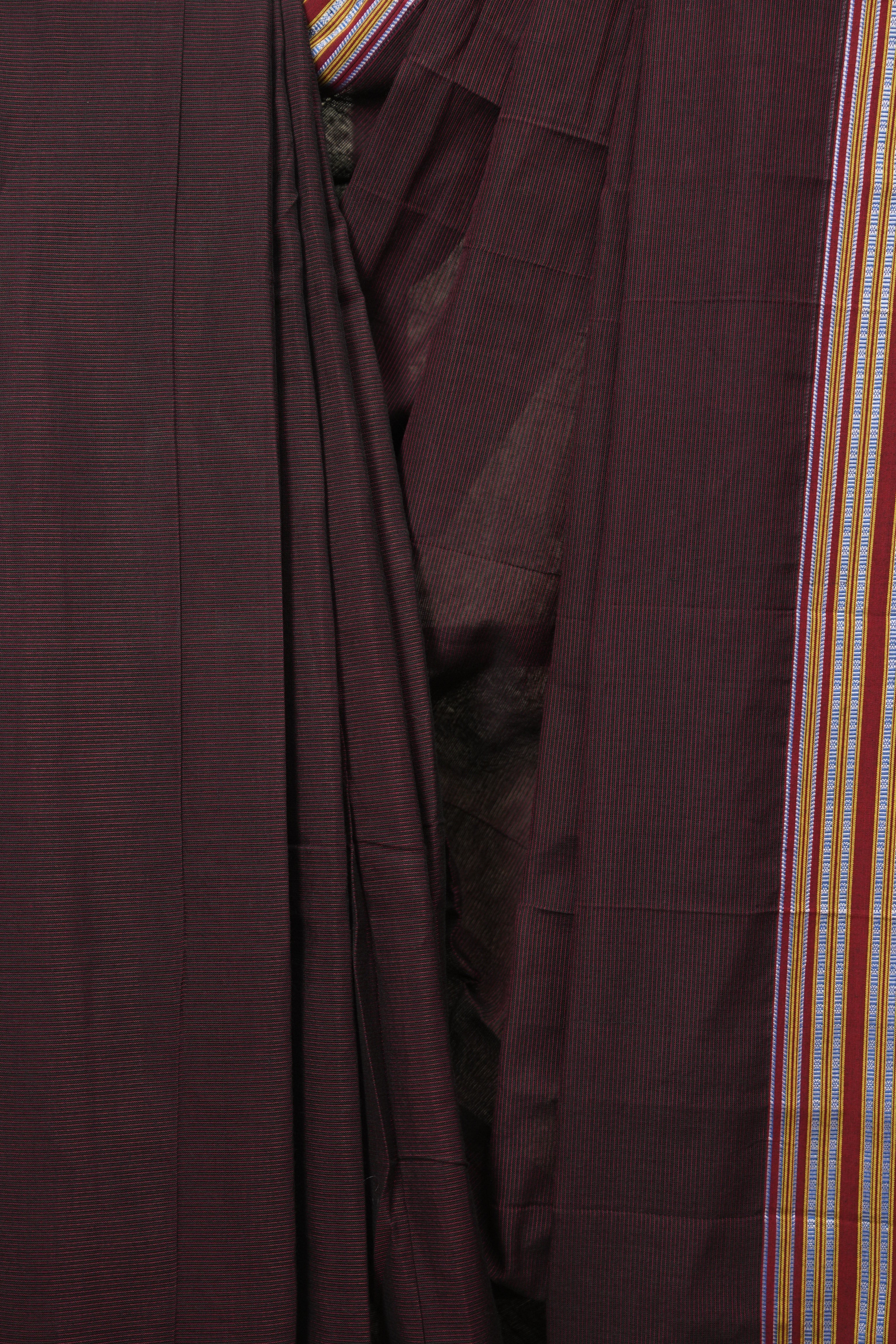 Wine Cotton Ilkal Saree - SRWCIS1041