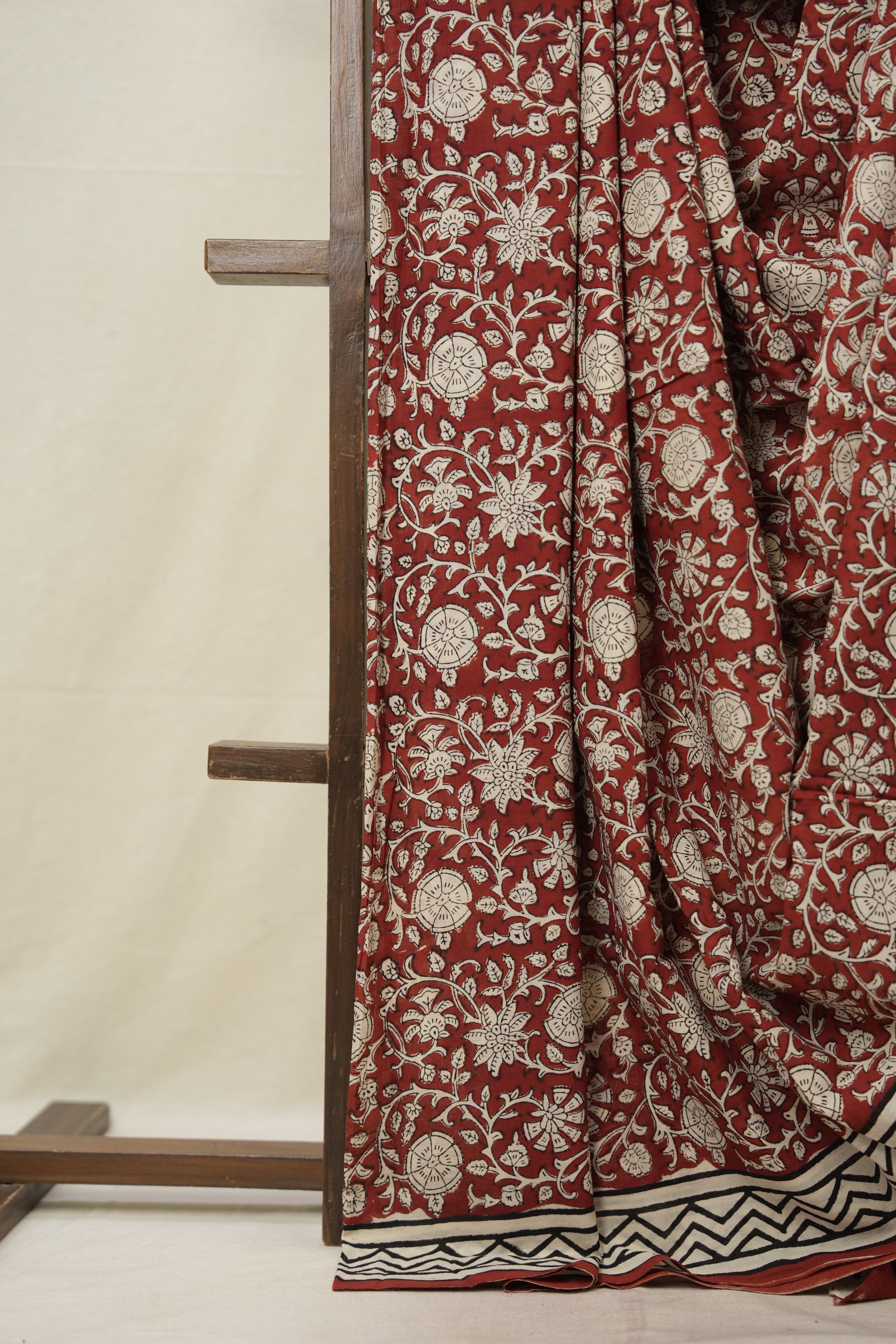 Maroon HBP Cotton Saree - SRMCS3020