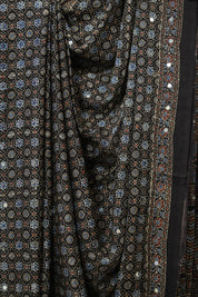 Black HBP Modal Silk Saree - SRBMSS615