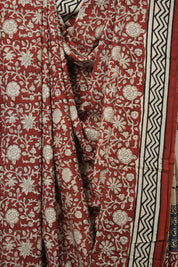 Maroon HBP Cotton Saree - SRMCS3020