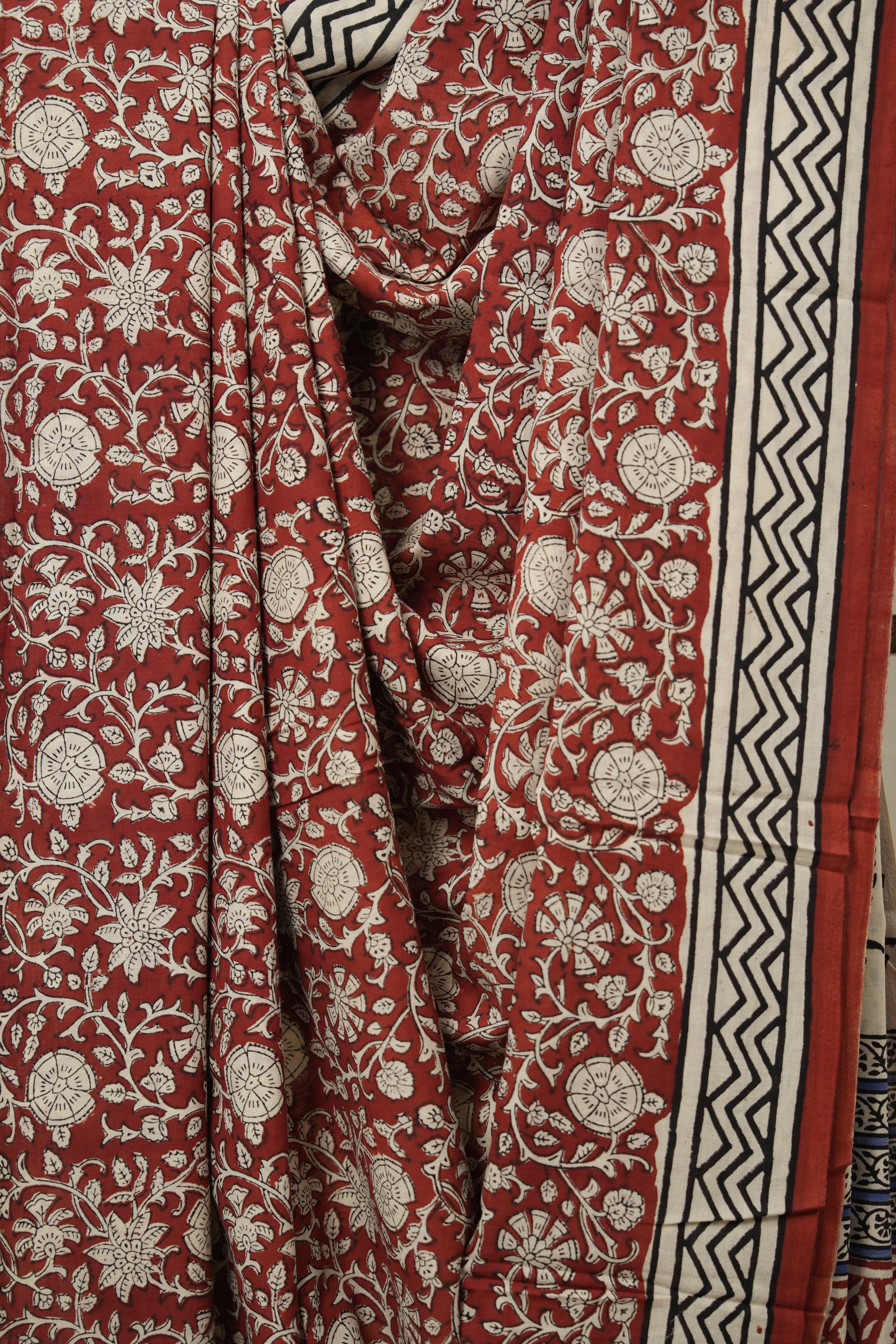 Maroon HBP Cotton Saree - SRMCS3020