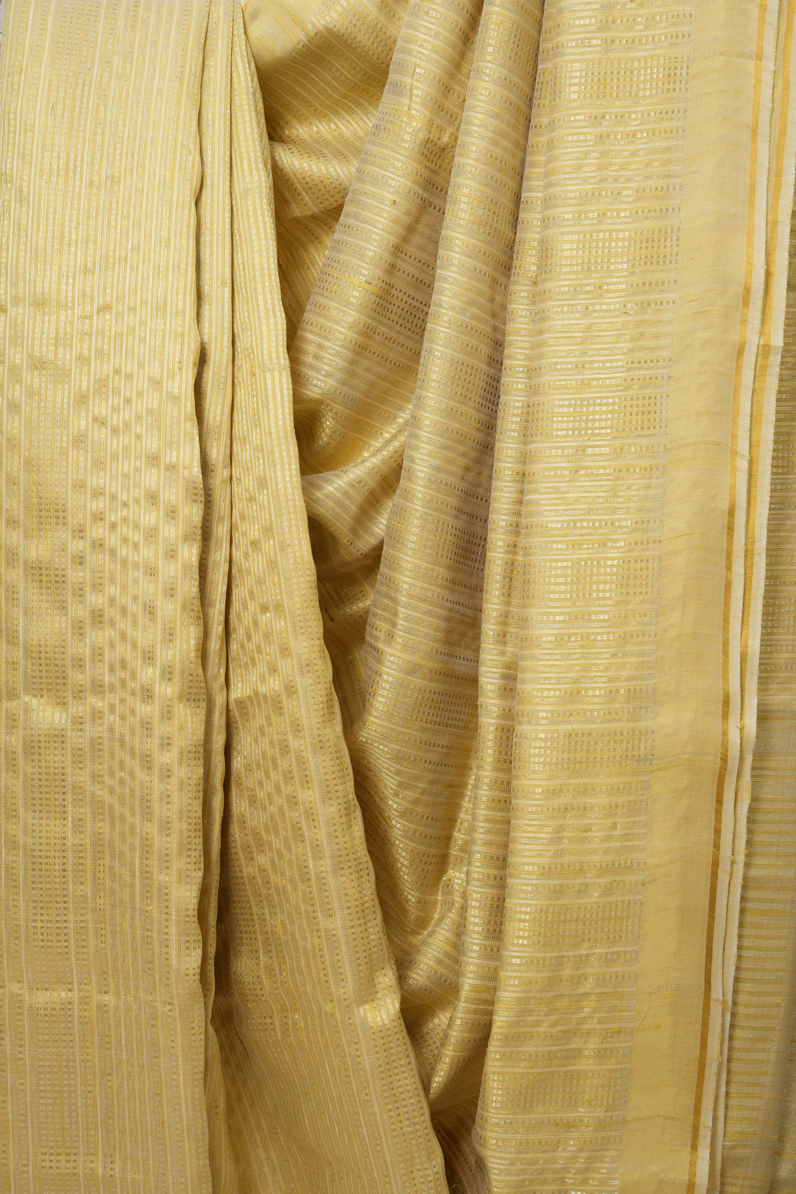 Pastel Yellow Raw Silk Saree - SRPYRSS772