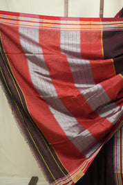 Wine Cotton Ilkal Saree - SRWCIS1041