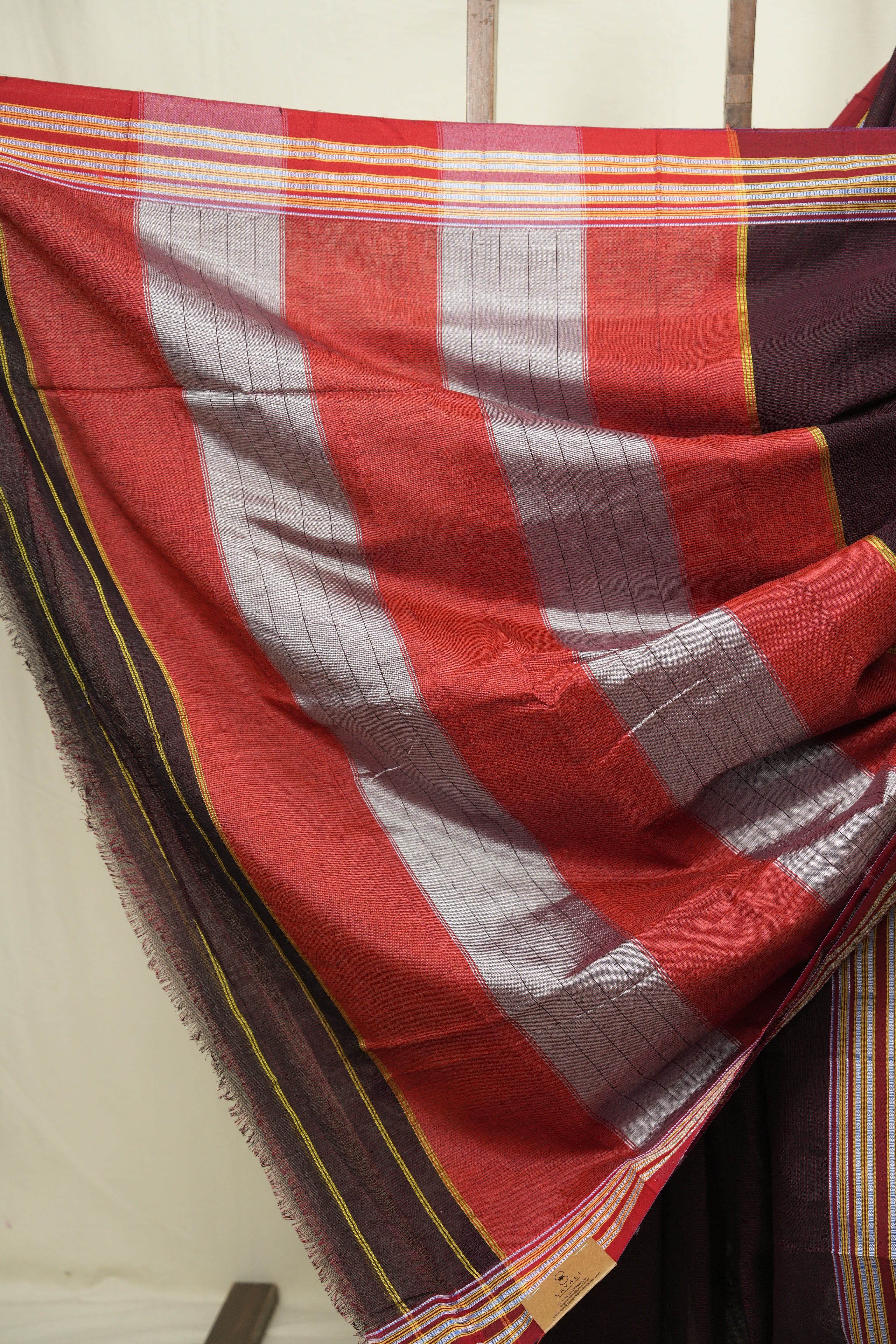 Wine Cotton Ilkal Saree - SRWCIS1041