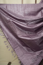 Pale Purple Machine Embroidered Tussar Silk Saree - SRPPMETSS1601
