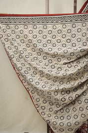 Maroon HBP Cotton Saree - SRMCS3020