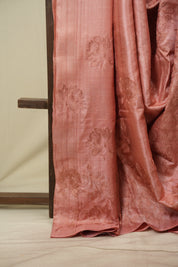 Peach Machine Embroidered Tussar Silk Saree - SRPMETSS1599