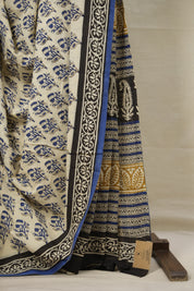 Cream HBP Cotton Saree - SRCCS3022