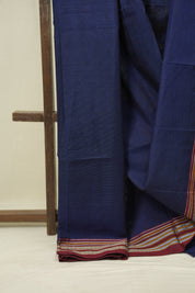 Navy Blue Cotton Ilkal Saree - SRNBCIS1025
