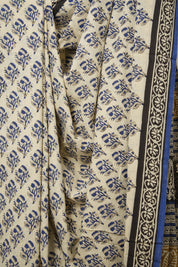 Cream HBP Cotton Saree - SRCCS3022