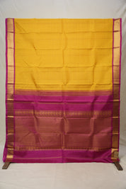 Turmeric Yellow Kanjivaram Silk Saree - SRTYKSS1042