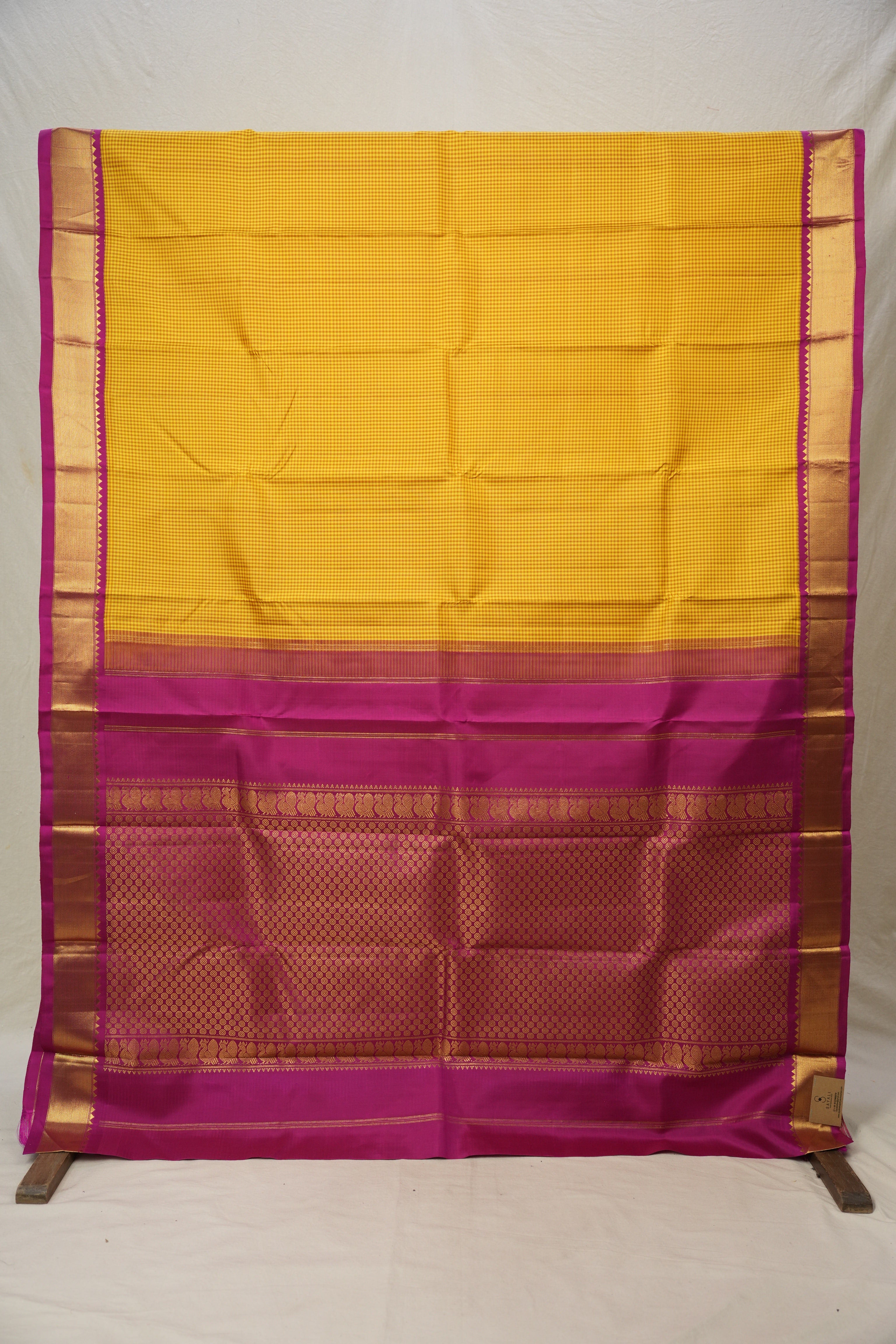 Turmeric Yellow Kanjivaram Silk Saree - SRTYKSS1042