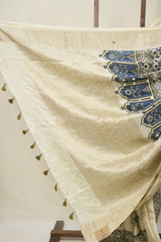 Cream HBP Modal Silk Saree - SRCMSS614