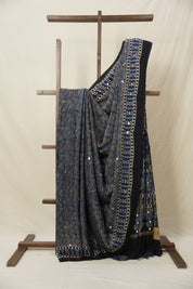 Blue HBP Modal Silk Saree - SRBMSS616