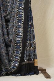 Blue HBP Modal Silk Saree - SRBMSS616