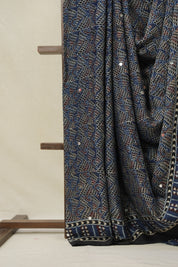 Blue HBP Modal Silk Saree - SRBMSS616