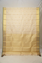 Cream Kanjivaram Silk Saree - SRCKSS1024
