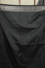 Black Cotton Silk Paithani Saree - SRBCSPS07