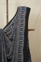 Blue HBP Modal Silk Saree - SRBMSS616