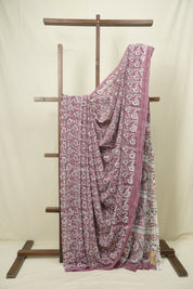 Onion Pink HBP Chiffon Saree - SROPHCS73