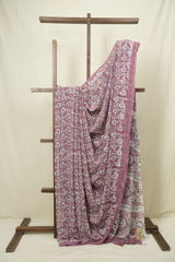 Onion Pink HBP Chiffon Saree - SROPHCS73